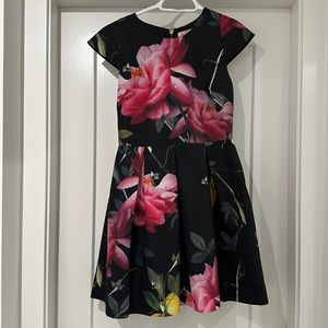 Ted Baker Black and Pink Floral Dress